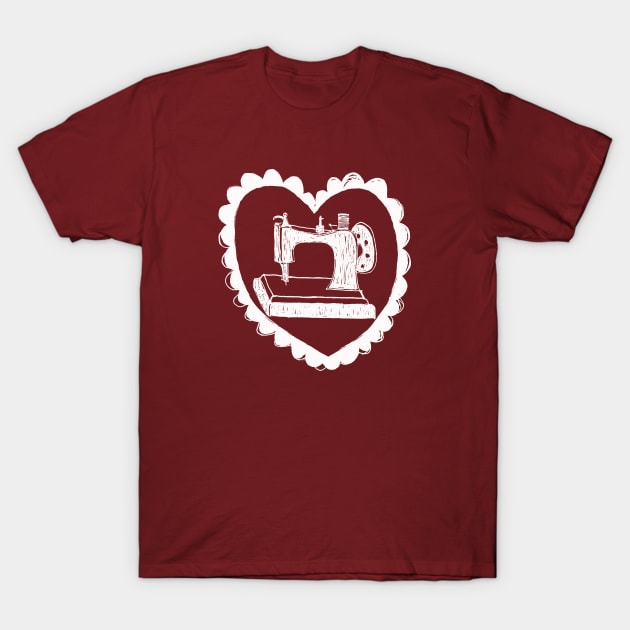 I Love My Sewing Machine T-Shirt by Tessa McSorley